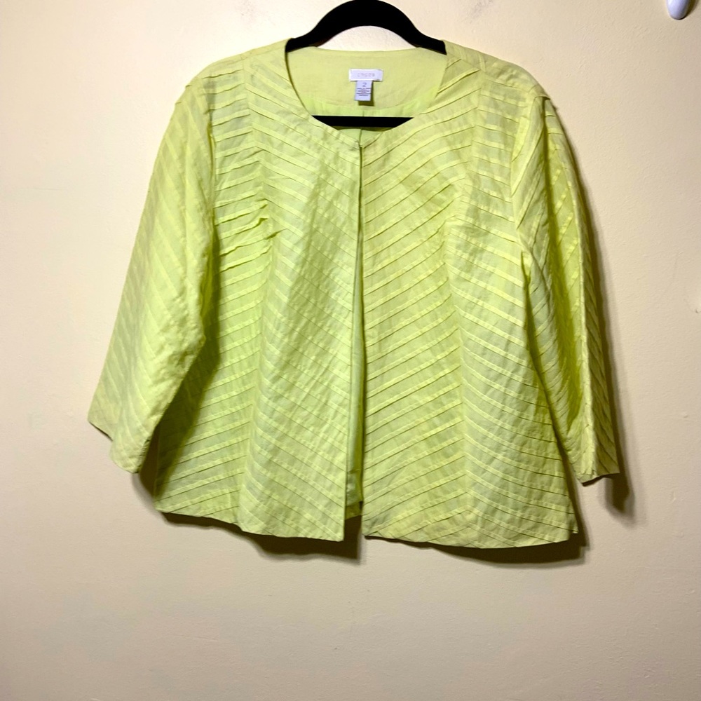 Chicos yellow lined jacket very lightweight